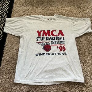 90’s Vintage YMCA state basketball championship shirt